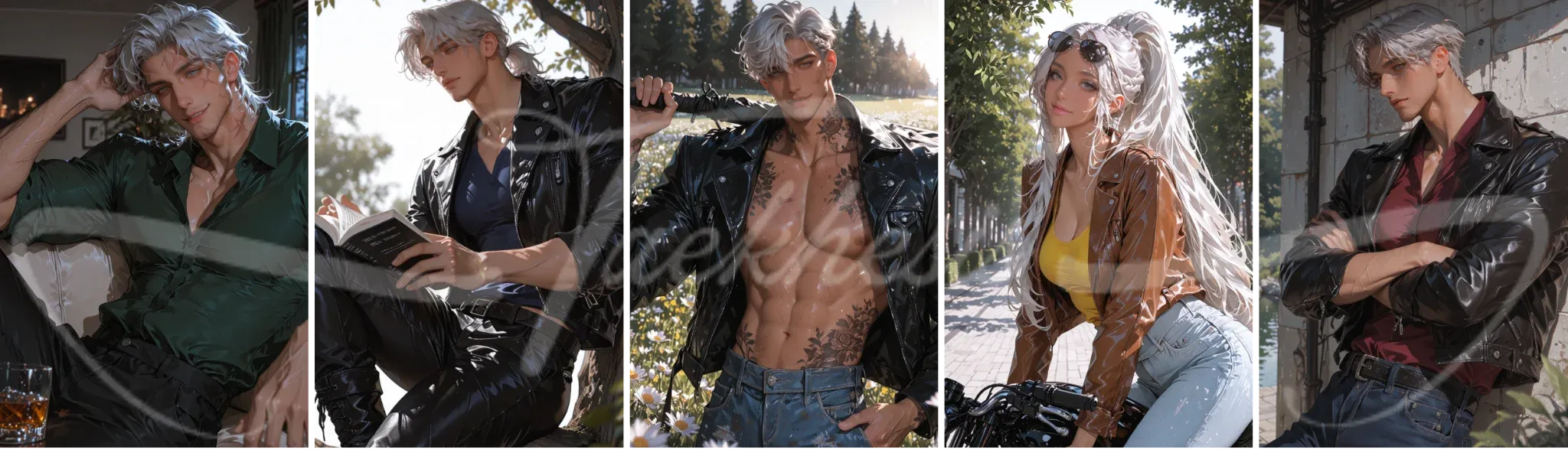 Portraits of members of the Silverwood family.